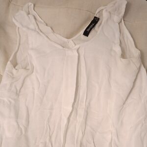 Banana Republic Cream Sleeveless Blouse